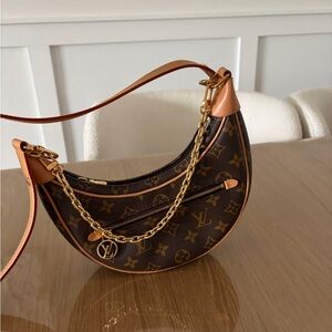 Louis Vuitton Brown and Tan Monogram Shoulder Bag